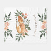 Rustikaler Waldwald Niedlicher Schlaffuchs Fleecedecke (Vorderseite (Horizontal))