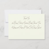 Rustikaler Waldwald Pilzsäulendusche Fall Dankeskarte (Rückseite)