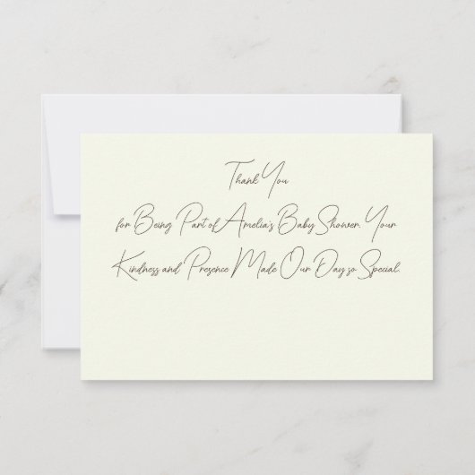 Rustikaler Waldwald Pilzsäulendusche Fall Dankeskarte (Rückseite)