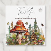 Rustikaler Waldwald Pilzsäulendusche Fall Geschenkanhänger (Rückseite)