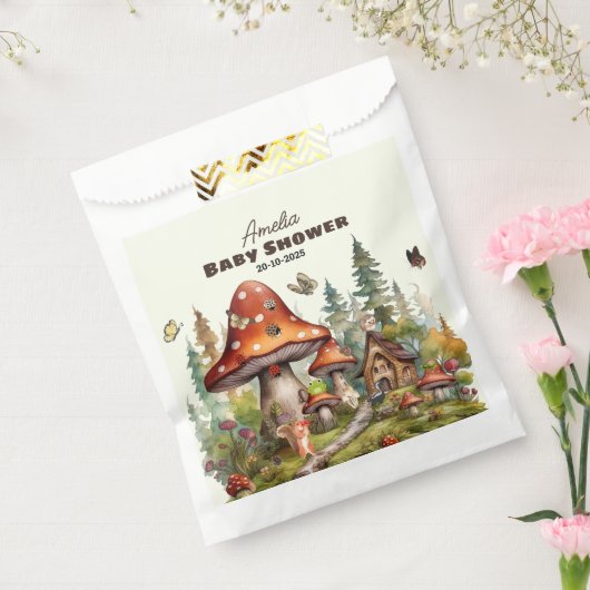 Rustikaler Waldwald Pilzsäulendusche Fall Geschenktütchen (Versiegelt)