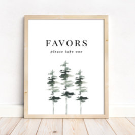 Rustikaler Waldwald-Polterabend bevorzugt Poster