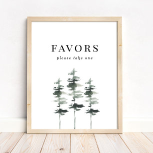 Rustikaler Waldwald-Polterabend bevorzugt Poster