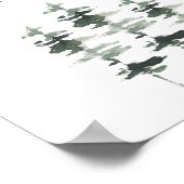 Rustikaler Waldwald-Polterabend bevorzugt Poster (Ecke)