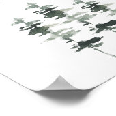 Rustikaler Waldwald-Polterabend bevorzugt Poster (Ecke)