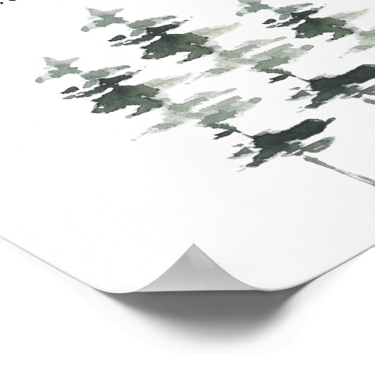 Rustikaler Waldwald-Polterabend bevorzugt Poster (Ecke)