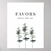 Rustikaler Waldwald-Polterabend bevorzugt Poster (Vorne)