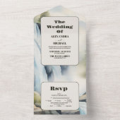 Rustikaler Wasserfall Boho Wedding All In One Einladung (Innen Boden)
