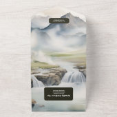 Rustikaler Wasserfall Boho Wedding All In One Einladung (Außenbereich)