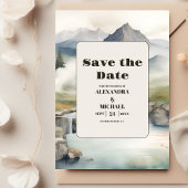 Rustikaler Wasserfall Boho Wedding Save The Date