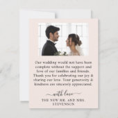 rustikaler Wasserfarben-Blumenstrauß Dankeskarte (Rückseite)