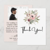 rustikaler Wasserfarben-Blumenstrauß Dankeskarte (Vorne/Hinten)