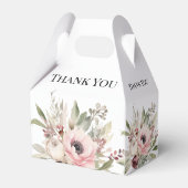 rustikaler Wasserfarben-Blumenstrauß Geschenkschachtel (Rückseite)