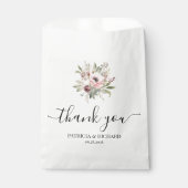 rustikaler Wasserfarben-Blumenstrauß Geschenktütchen (Vorderseite)