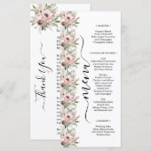 rustikaler Wasserfarben-Blumenstrauß Menükarte (Vorne/Hinten)