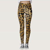 Rustikaler Wasserfarben-Gepard-Druck Leggings (Vorderseite)