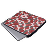 Rustikaler Wasserfarben-Wintertierdruck Laptopschutzhülle (Vorne Knopf)