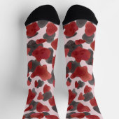 Rustikaler Wasserfarben-Wintertierdruck Socken (Oben)