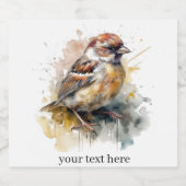 Rustikaler Wasserfarbenammer, kundenspezifisch Alkoholflaschenetikett (Einzelnes Label)