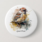 Rustikaler Wasserfarbenammer, kundenspezifisch Button (Vorderseite)