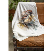 Rustikaler Wasserfarbenammer, kundenspezifisch Fleecedecke