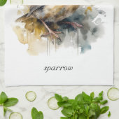 Rustikaler Wasserfarbenammer, kundenspezifisch Geschirrtuch (Gefaltet)