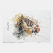 Rustikaler Wasserfarbenammer, kundenspezifisch Geschirrtuch (Horizontal)