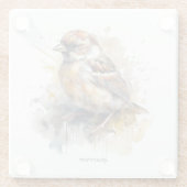 Rustikaler Wasserfarbenammer, kundenspezifisch Glasuntersetzer (Rückseite)