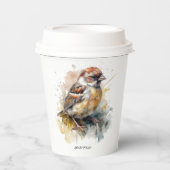 Rustikaler Wasserfarbenammer, kundenspezifisch Pappbecher (Vorderseite)