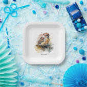 Rustikaler Wasserfarbenammer, kundenspezifisch Pappteller (Party)