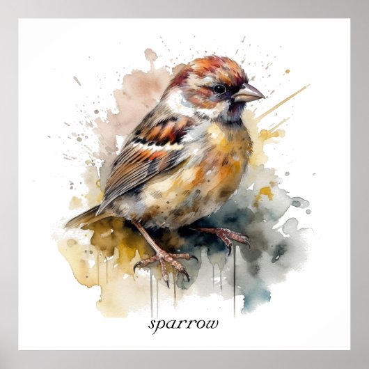 Rustikaler Wasserfarbenammer, kundenspezifisch Poster (Vorne)