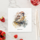 Rustikaler Wasserfarbenammer, kundenspezifisch Serviette (Beispiel)