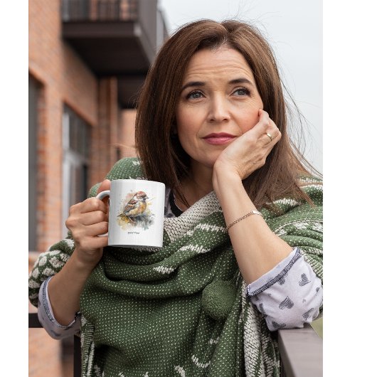 Rustikaler Wasserfarbenammer, kundenspezifisch Zweifarbige Tasse