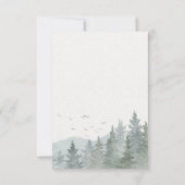 Rustikaler Wasserfarbenbaum Hochzeit QR-Code RSVP Karte (Rückseite)