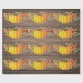 Rustikaler Wasserfarbenkürbis Herbst Geschenkpapier (Flach)