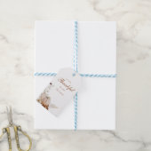 Rustikaler Wasserfarbenkürbis-Rektangle-Gefallen-T Geschenkanhänger (Mit Garn)