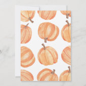 Rustikaler Wasserfarbenkürbis Sweet 16 Party Gebur Einladung (Rückseite)