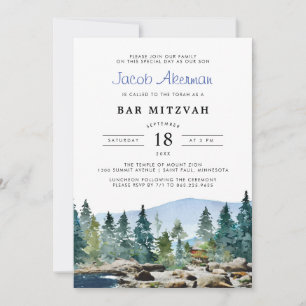 Rustikaler Wasserfarbenstall Bar Mitzvah