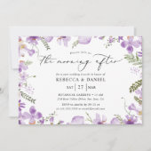 Rustikaler Wasserfarbenvormittag nach Hochzeitsfei Einladung (Vorderseite)