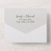 Rustikaler Wasserfarbenwald - alles in einer Einla All In One Einladung (Rückseite)