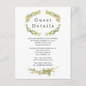 Rustikaler Wasserfarbenwald - Hochzeitshilfsdetail Begleitkarte (Vorderseite)