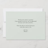 Rustikaler Wasserfarbenwald - Wald zum Geburtstag Dankeskarte (Rückseite)