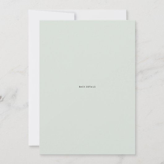 Rustikaler Watercolor Wald Grünwald Save The Date (Rückseite)