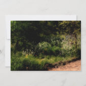 Rustikaler Weg Blumenzauberwald Hochzeit RSVP Einladung (Rückseite)