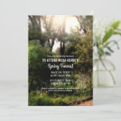 Rustikaler Weg Flora verzauberter Waldfrühling For Einladung (Stehend Vorderseite)