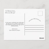 Rustikaler Weihnachts-Burlap Monogram Foto Holiday Postkarte (Rückseite)