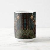 Rustikaler Weihnachts-Elch Hirsch Boho-Wald Kaffeetasse (Mittel)