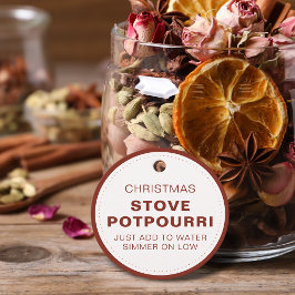 Rustikaler Weihnachts-Ofen-Potpourri Geschenkanhänger