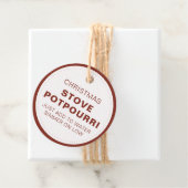 Rustikaler Weihnachts-Ofen-Potpourri Geschenkanhänger (Beispiel)