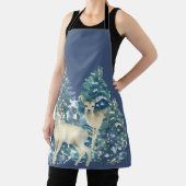 Rustikaler Weihnachts-Schneewald-Hirsch-Dekor für Schürze (InSitu)